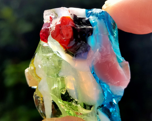 アンダラクリスタル　大きめ　マルチカラー　グリーン系 アンダラクリスタル 大きめ マルチカラー グリーン系