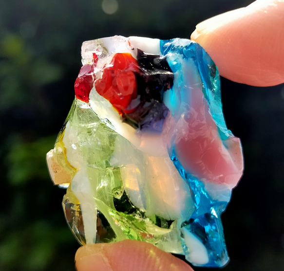 レア マルチカラー アンダラクリスタル ブルー ピンク グリーン