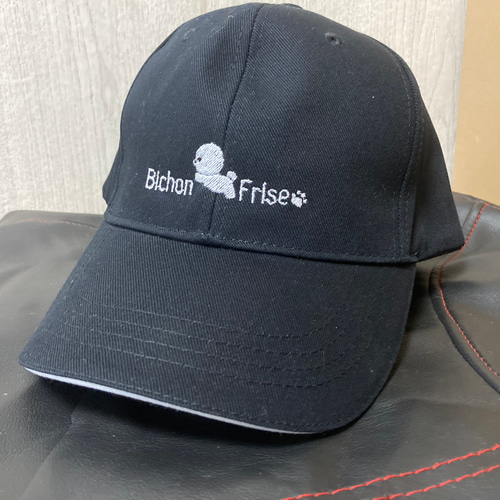 ビションフリーゼ ロゴ刺繍キャップ キャップ さーちゃんの刺繍 通販