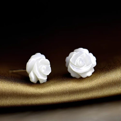 Mother of Pearl White Rose pierce / nonho ru 12枚目の画像