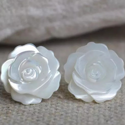 Mother of Pearl White Rose pierce / nonho ru 17枚目の画像