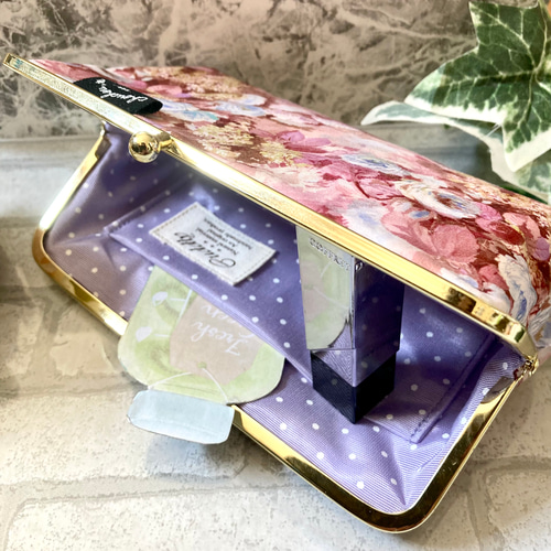 新作】リバティ がま口ポーチ たっぷりサイズ【受注生産
