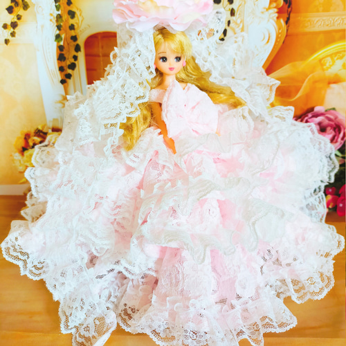 送料無料 リカちゃん ドレス 人形服 ドール服 プリンセス ♡ピンク