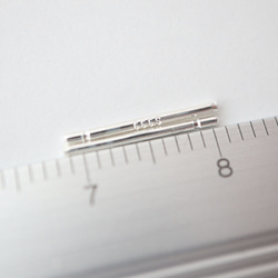 SV999 スターリングシルバー Φ0.85mm 純銀 ピアスポスト ピアス棒 芯 10本（3サイズから選択） 2枚目の画像