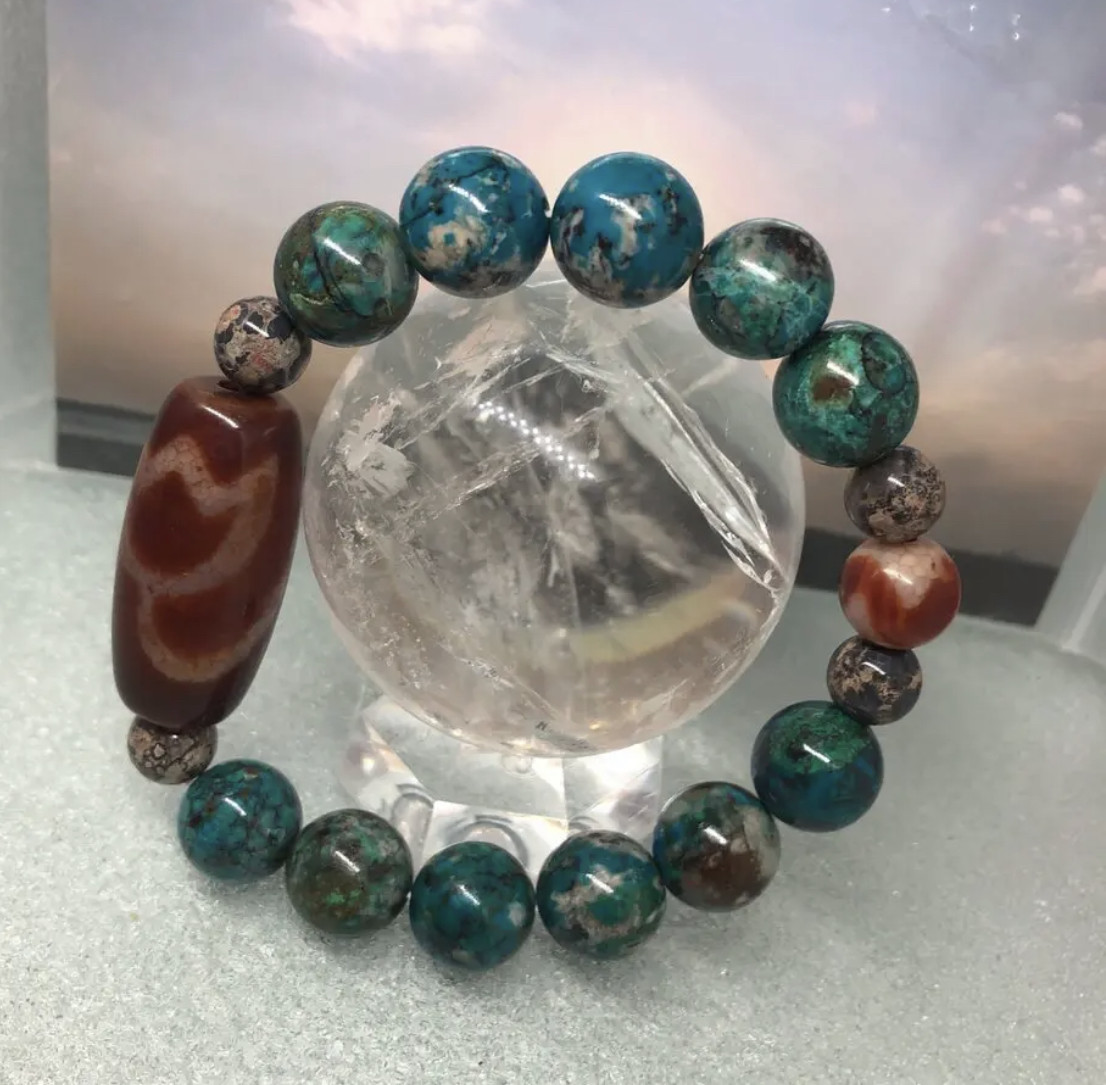 土・火・水を表した幸福への願いお守りブレスレット