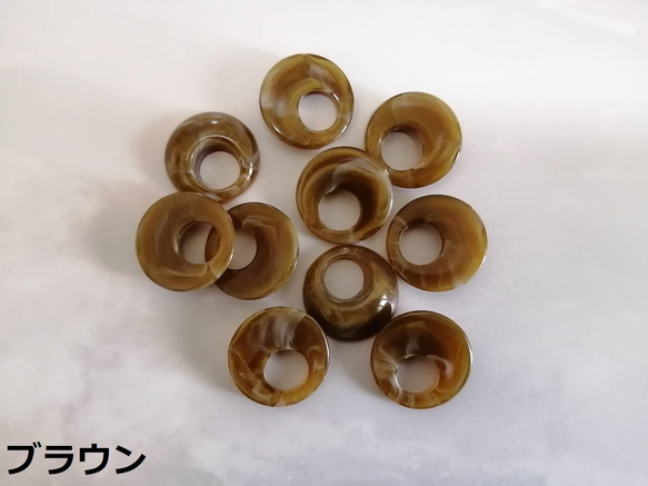 【100個入り】アクリルパーツ☆フラットラウンド☆(穴なし) 4枚目の画像