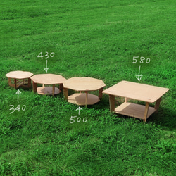 木目がカッコいいラーチ材のテーブル / Larches（ラーチェス）オクタテーブル430 アウトドア キャンプ 6枚目の画像