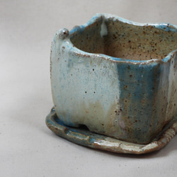 角陶製植木鉢(皿付き)1 5枚目の画像