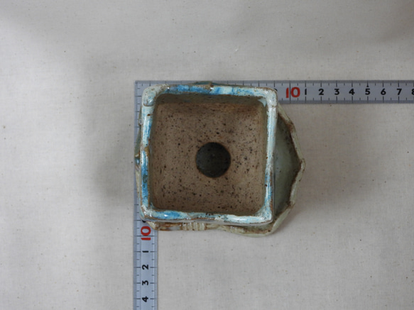 角陶製植木鉢(皿付き)1 13枚目の画像