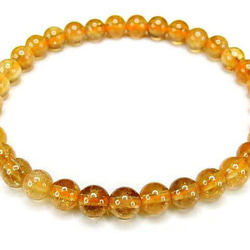 AAAファントムシトリン7ミリ弱天然石ブレスレット 商売繁栄石街