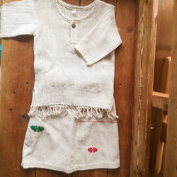 〘60%off sale〙Nepal hemp kid's wear* ヘンプ子供服　麻100〜110サイズ 9枚目の画像