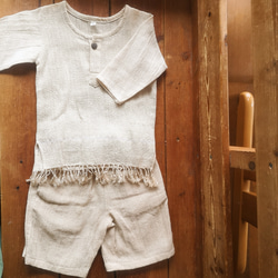 〘60%off sale〙Nepal hemp kid's wear* ヘンプ子供服　麻100〜110サイズ 8枚目の画像