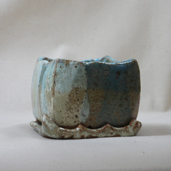 角陶製植木鉢(皿付き)3 3枚目の画像