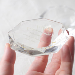 【名入れ】クリスタルガラスのジュエリーケース／ブリリアントカット／LC-175 10枚目の画像