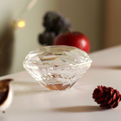 【名入れ】クリスタルガラスのジュエリーケース／ブリリアントカット／LC-175 15枚目の画像