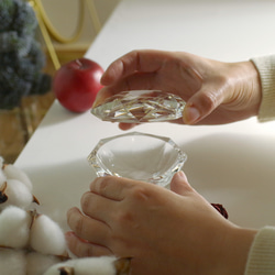 【名入れ】クリスタルガラスのジュエリーケース／ブリリアントカット／LC-175 3枚目の画像