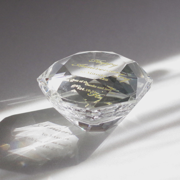 【名入れ】クリスタルガラスのジュエリーケース／ブリリアントカット／LC-175 1枚目の画像