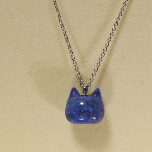 縄文ねこ形土製品 ラピスラズリのネックレス （659-540/ラピス