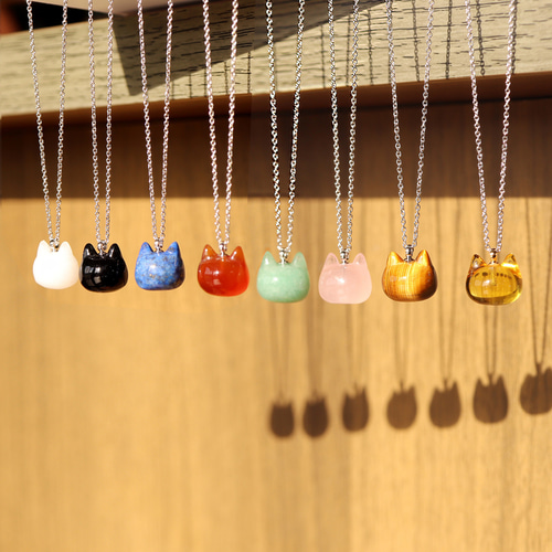 縄文ねこ形土製品 ラピスラズリのネックレス （659-540/ラピス