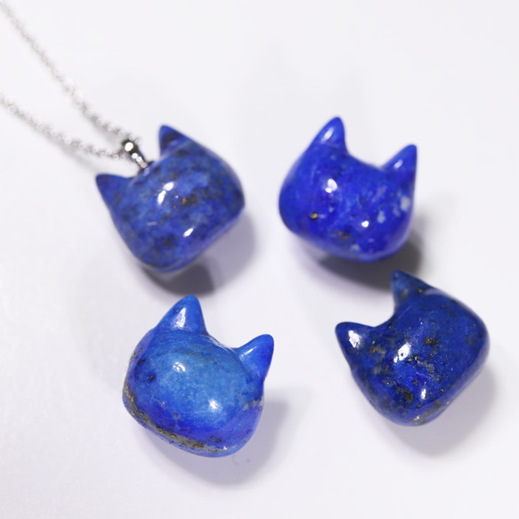 縄文ねこ形土製品 ラピスラズリのネックレス （659-540/ラピス