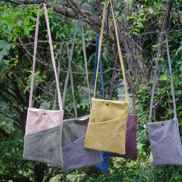 sanpo/草木染め帆布ショルダーバッグ ショルダーバッグ ISTIST