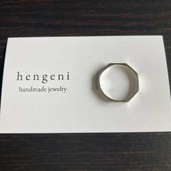 octagon+ ring 【silver925】　シンプル　八角形　華奢　シルバー　シルバー925 メンズ　 5枚目の画像