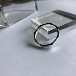 octagon+ ring 【silver925】　シンプル　八角形　華奢　シルバー　シルバー925 メンズ　 11枚目の画像