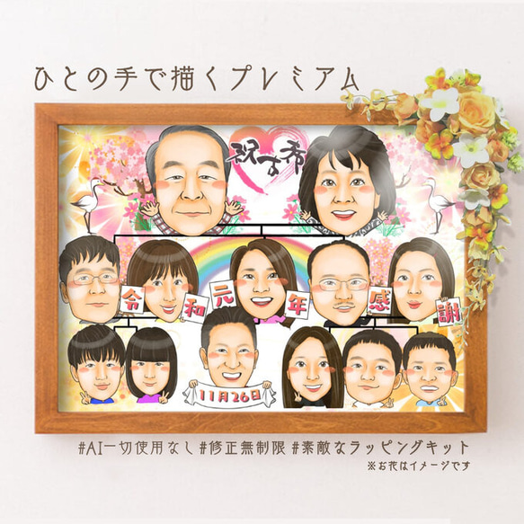 【AYさま専用】家族の似顔絵 A3サイズ AYさま専用】家族の似顔絵 A3サイズ AYさま専用】家族の似顔絵