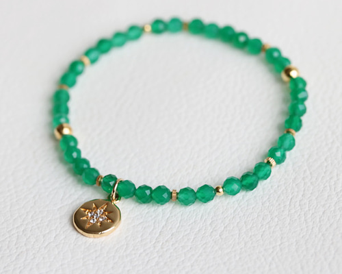 おしゃれ天然石グリーンオニキスブレスレット ブレスレット c.S.c 通販