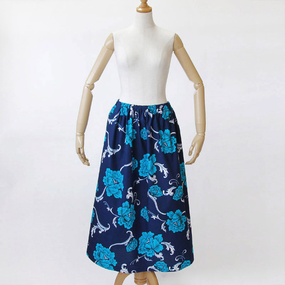 アフリカ布のロングスカート｜アフリカンプリント  ロング・マキシ 6枚目の画像