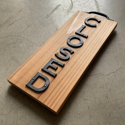 OPEN CLOSEDサイン 文字真アイアンエイジング アンティーク 縦横