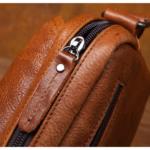 男性用植物タンニン鞣しメッセンジャーバッグ 男性用本革ショルダー