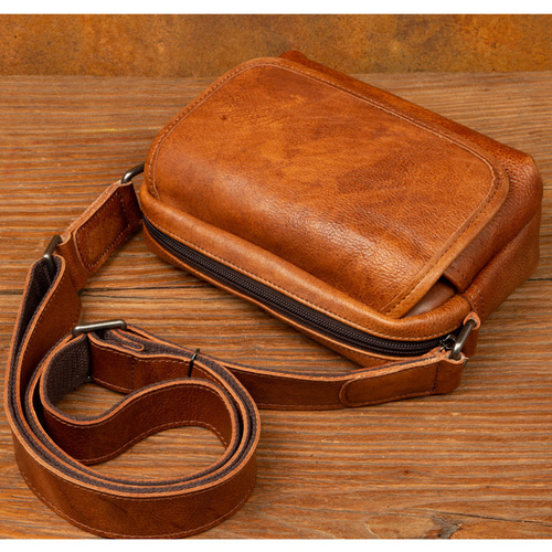 男性用植物タンニン鞣しメッセンジャーバッグ 男性用本革ショルダー