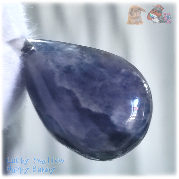 ◆ ぷっくり宇宙の雫 インド産 アイオライト ペンダント 菫青石 ダイクロアイト Iolite No.5174 12枚目の画像