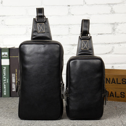 男性用植物タンニン鞣しボディバッグ 男性用本革ウエストポーチ ボディ