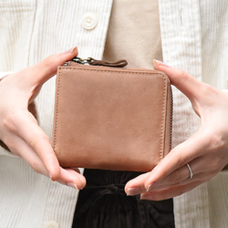 【在庫限りのビッグセール】本革 長財布 TIDY mini l字ファスナー アンバー HAW015-OS 5枚目の画像