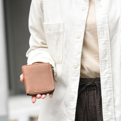 【在庫限りのビッグセール】本革 長財布 TIDY mini l字ファスナー アンバー HAW015-OS 4枚目の画像