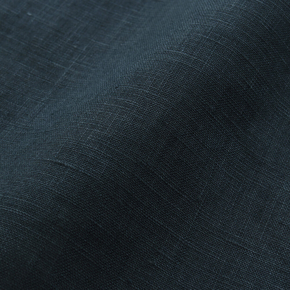 亞麻 2way 法式袖褶皺連衣裙（深海軍藍） OP21。 第8張的照片