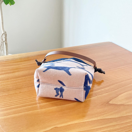 持ち手付きポーチ ハンドメイド ミナペルホネン
