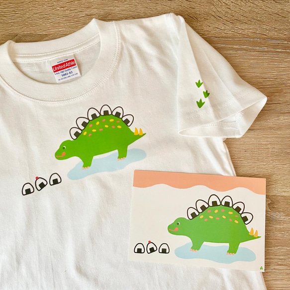 ステゴオニギリサウルスTシャツ 2枚目の画像