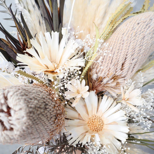 おしゃれ花嫁のパンパスグラスブーケ♡ 白無垢 ドライフラワーブーケ