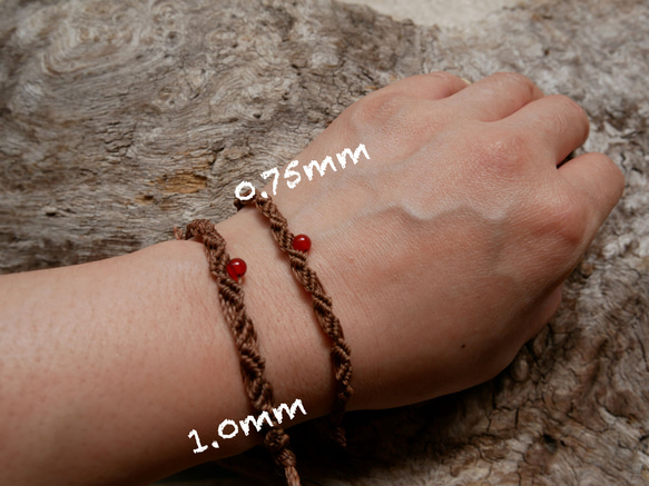 Gemstone x Macrame Bracelet/Anklet - numero uno 6枚目の画像