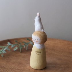 陶器で作った人形   noru doll ( ノルドール )  　白いうさぎ 2 5枚目の画像