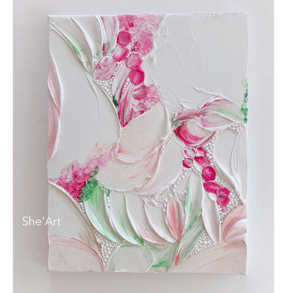 N*様 【原画】現代アート/キャンバス/絵画/インテリア/アート/モダン 原画LL・Garden・イングリッシュローズ・モダンアート