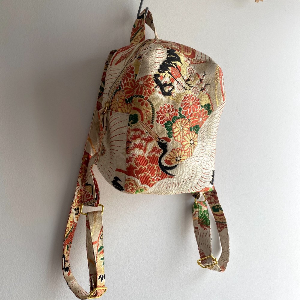 【オーダーメイド】着物帯ミニバッグパック　あなたの帯で作ります