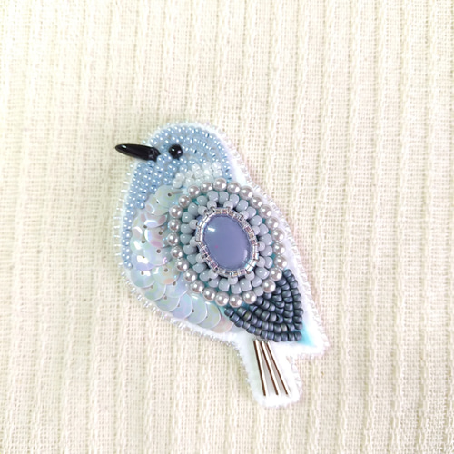 新色追加/ビーズ刺繍 ブローチ 鳥 (M-200) ブローチ きさらぎ 新色追加/ビーズ刺繍 ブローチ 鳥 (M-200) ブローチ きさらぎ