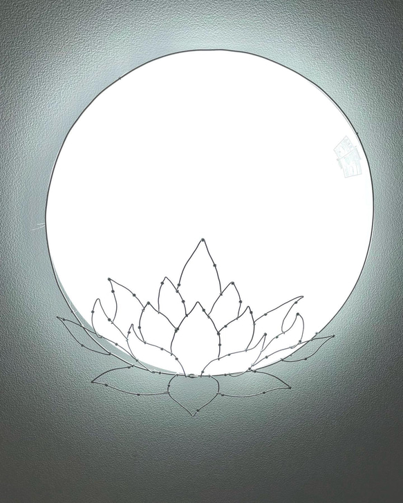 シーリングライトカバー　デコレーション　蓮　【受注製作】天井照明 1枚目の画像