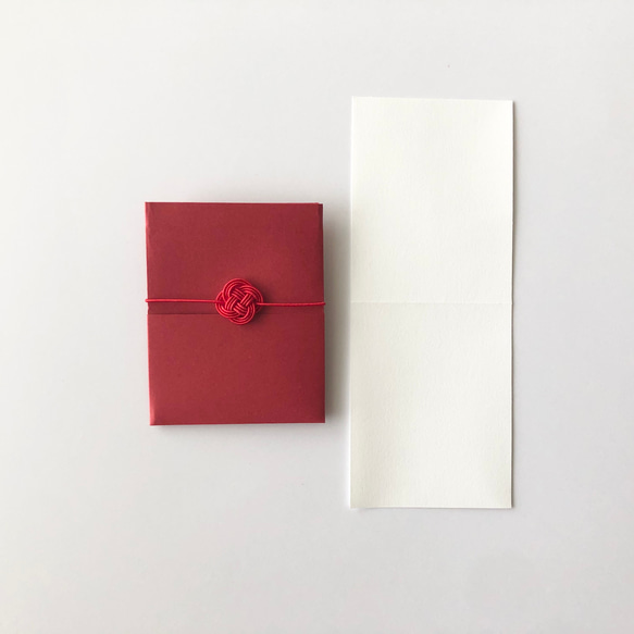 菜の花結びのメッセージカード（紅） 6枚目の画像