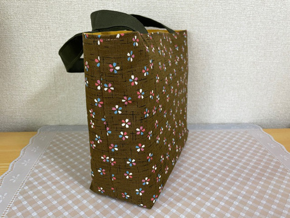 ミニトートバッグ　和柄　カラフル桜 3枚目の画像