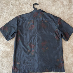 大島紬のアロハシャツ　メンズL 2枚目の画像